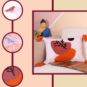 Hand Crafted Embroidered Bohemian Cushion Cover, Set of 1 (12 x18 inches/ 30x45 cm)